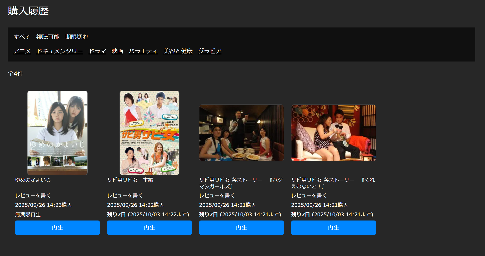 VIDEX PLAYER 購入履歴